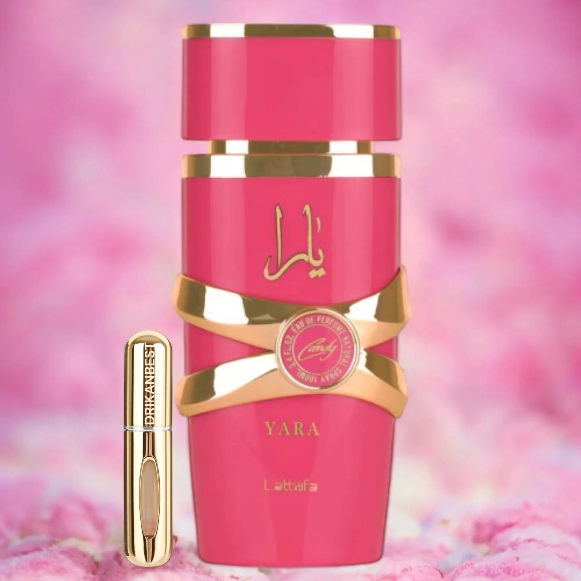 Yara candy perfume, arabic perfume (original) fruity, sweet, vanilla perfume 100 ml + atomizer gift 5ml drikanbest