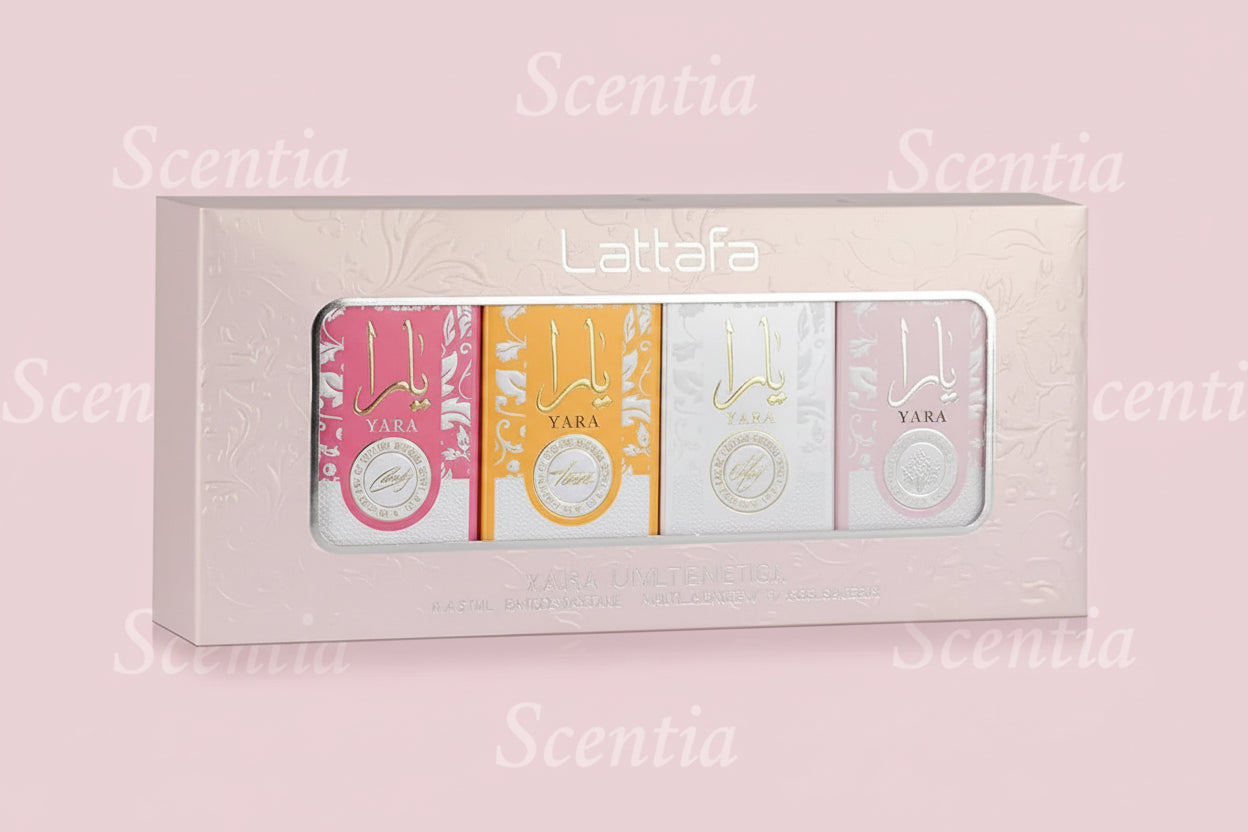 OFERTA| colección yara lattafa – pack de 4 mini perfumes de 5 ml